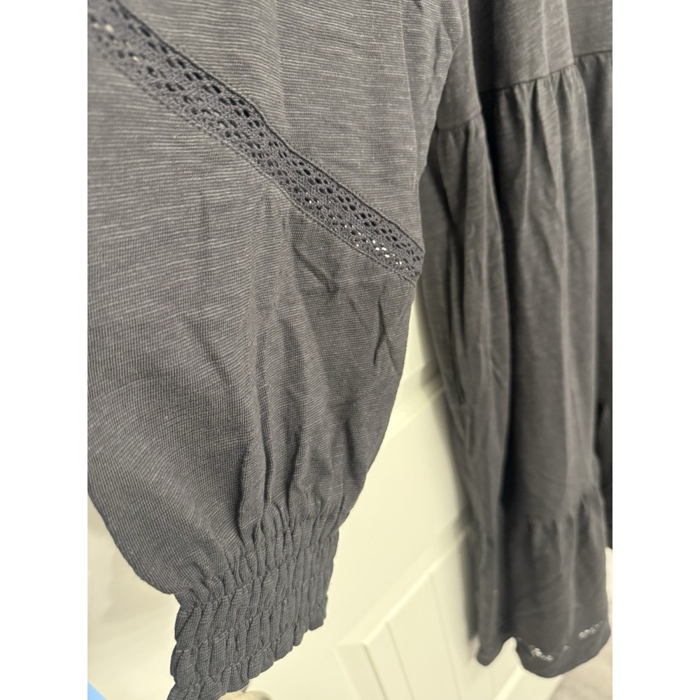 NWTCanyon Retreat Washed Black Long-Sleeve Tiered Midi Boot Dress Size 1XL - Picture 3 of 6